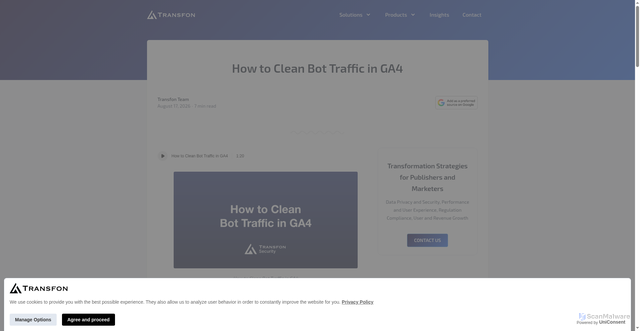 Security scan screenshot of https://transfon-web.pages.dev/blog/how-to-clean-bot-traffic-in-ga4