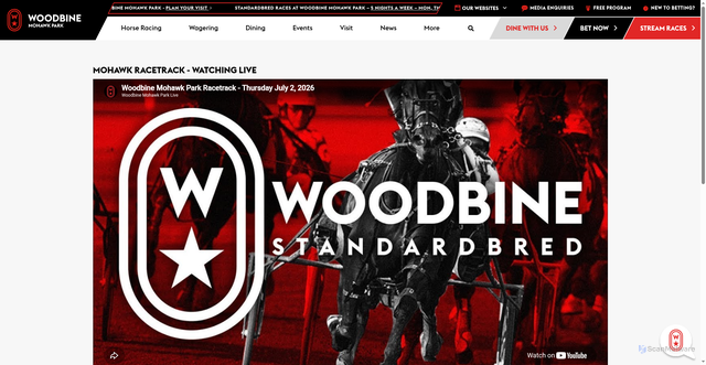 Security scan screenshot of https://woodbine.com/mohawk/watch-races/