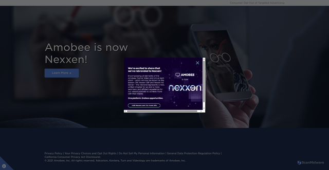 Security scan screenshot of https://amobee.com