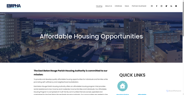 Security scan screenshot of https://www.ebrpha.org/affordable-housing-opportunities