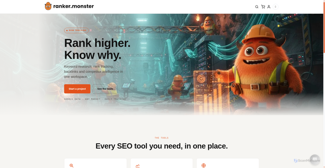 Security scan screenshot of https://ranker.monster/