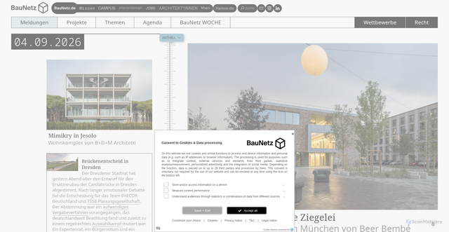 Security scan screenshot of apiranking.baunetz.de