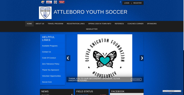 Security scan screenshot of https://www.attleboroyouthsoccer.com/
