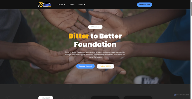Security scan screenshot of https://bitter2better.org/