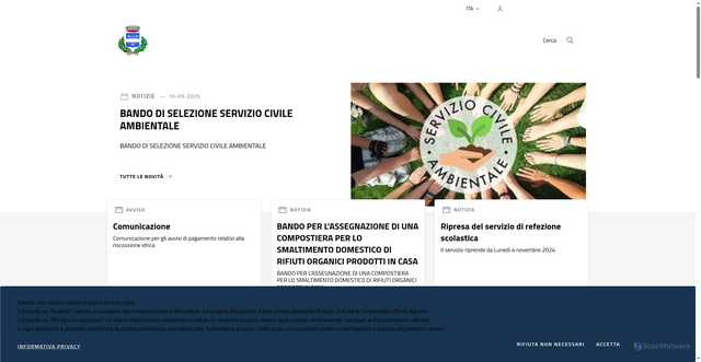 Security scan screenshot of https://www.comune.porticodicaserta.ce.it/