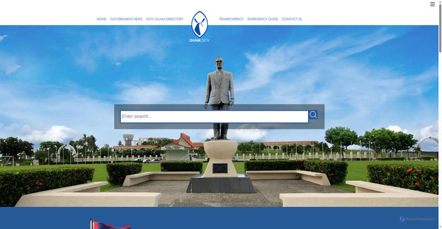 Security scan screenshot of https://www.guam.gov/
