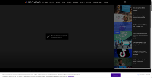Security scan screenshot of https://www.nbcnews.com/video/doordash-unveils-new-delivery-robot-in-phoenix-area-248779845812