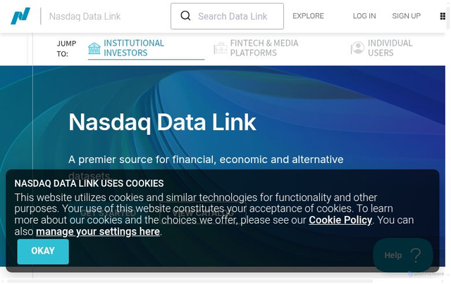 Security scan screenshot of https://data.nasdaq.com/