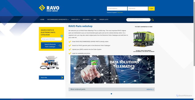 Security scan screenshot of https://ravoparts.eu