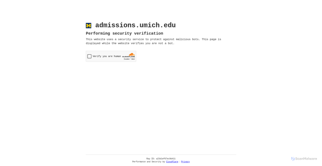 Security scan screenshot of https://enrollmentconnect.umich.edu