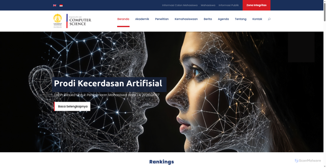 Security scan screenshot of https://cs.ui.ac.id