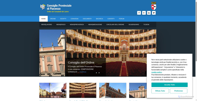 Security scan screenshot of https://www.consulentidellavoro.pc.it/
