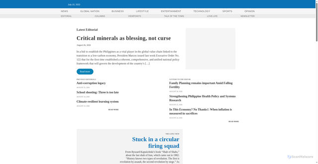 Security scan screenshot of https://opinion.inquirer.net