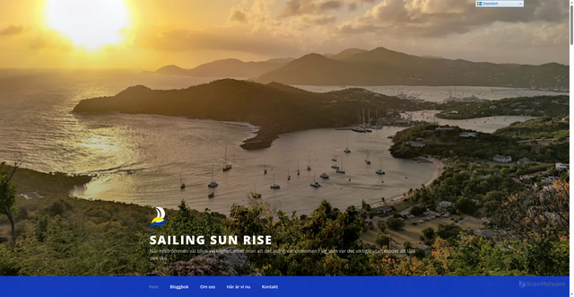 Security scan screenshot of https://sailingsunrise.se