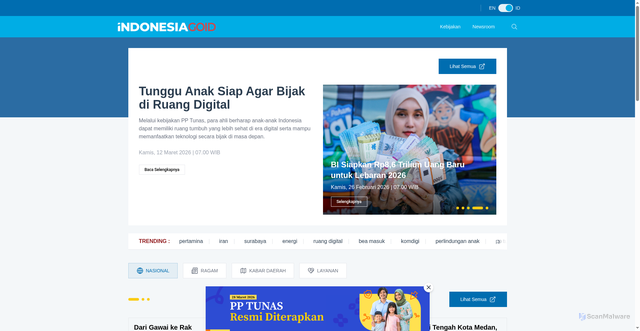 Security scan screenshot of https://indonesia.go.id
