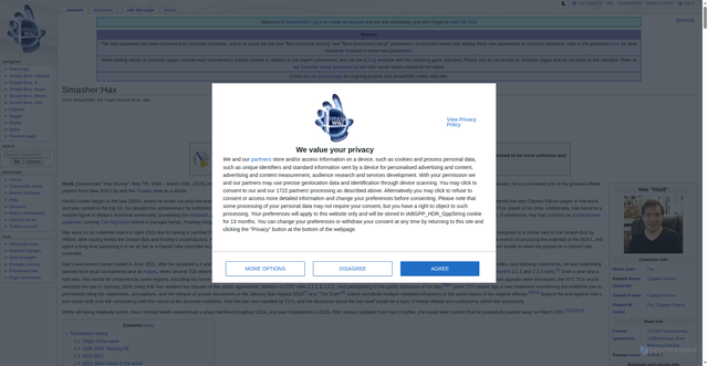 Security scan screenshot of https://www.ssbwiki.com/Smasher:Hax
