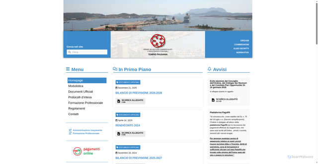 Security scan screenshot of https://www.commercialistiolbiatempio.it/