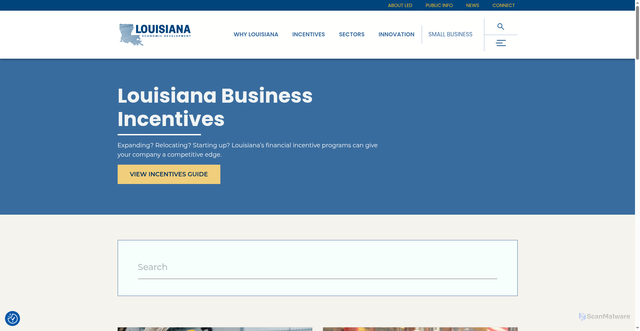 Security scan screenshot of https://www.louisianaentertainment.gov/