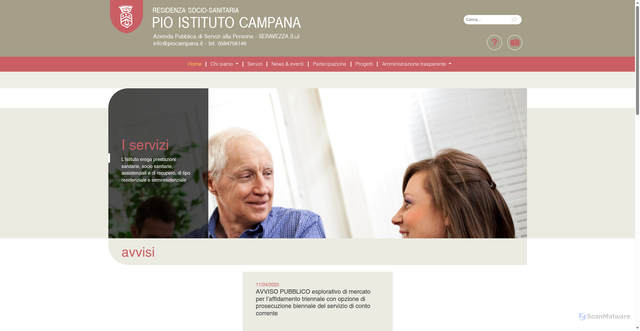 Security scan screenshot of https://www.piocampana.it/