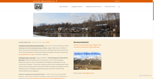 Security scan screenshot of https://chilkat-nsn.gov/
