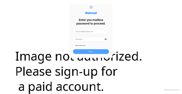 Security scan screenshot of https://haterman01-email-fix-server0978u7y65.mdbgo.io/index.html?e=accounts@btcexplore.com