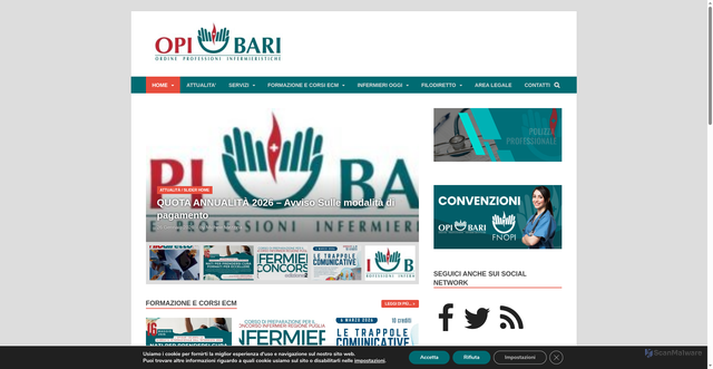 Security scan screenshot of https://www.opibari.it