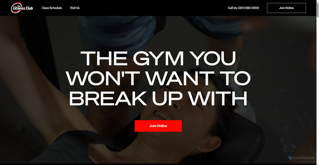 Security scan screenshot of https://thefitnessclub.net/