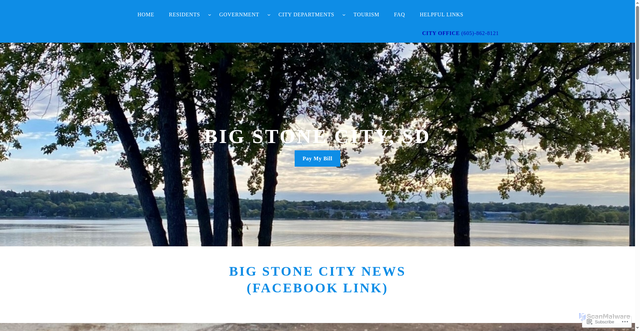 Security scan screenshot of https://bigstonecitysd.gov/
