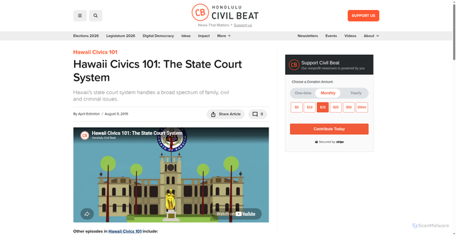 Security scan screenshot of https://civilbeat.org/video/hawaii-civics-101-the-state-court-system/