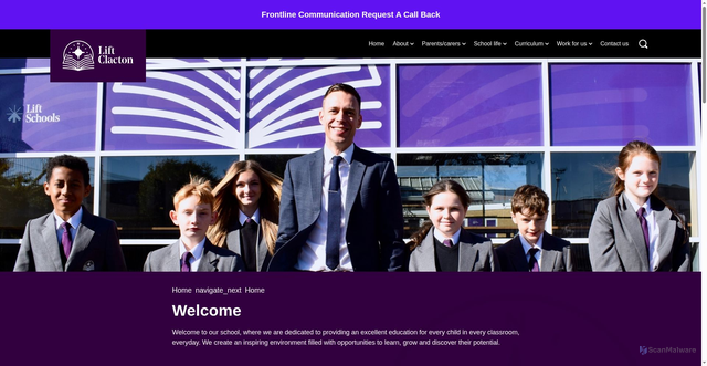 Security scan screenshot of http://www.clactoncoastalacademy.org/