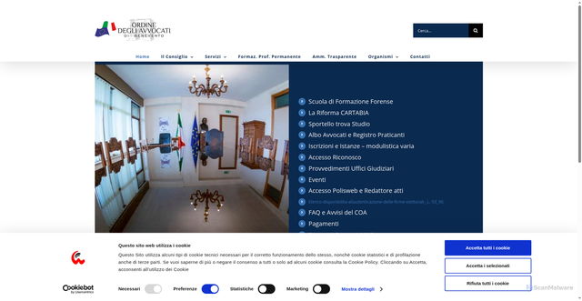 Security scan screenshot of https://ordineavvocati.bn.it/