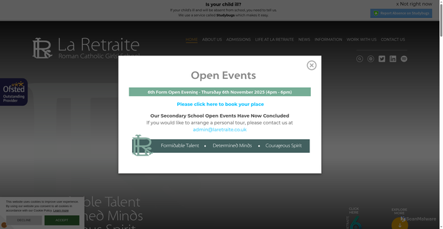 Security scan screenshot of https://www.laretraite.co.uk/