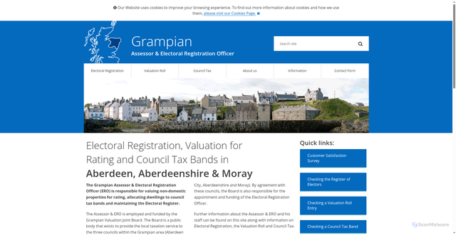 Security scan screenshot of https://www.grampian-vjb.gov.uk/