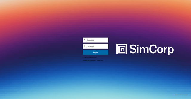 Security scan screenshot of https://supportportal.simcorp.com