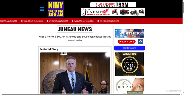 Security scan screenshot of https://alaskafirstmedia.com/kinyradio/
