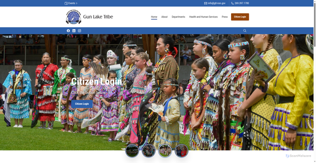 Security scan screenshot of https://gunlaketribe-nsn.gov/