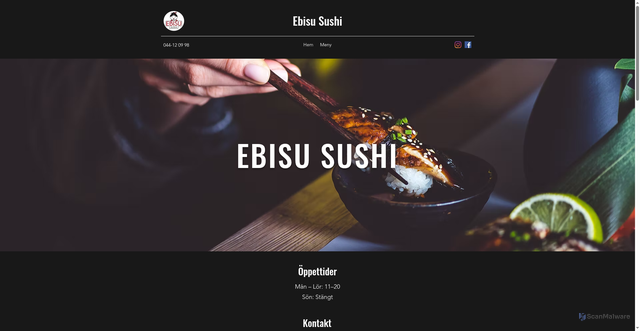 Security scan screenshot of https://ebisu-sushi.se