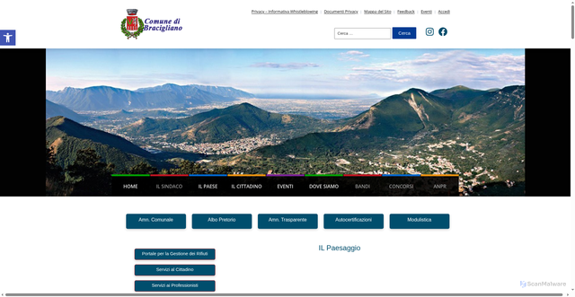 Security scan screenshot of https://www.comune.bracigliano.sa.it/