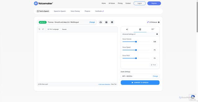 Security scan screenshot of https://voicemaker.in/