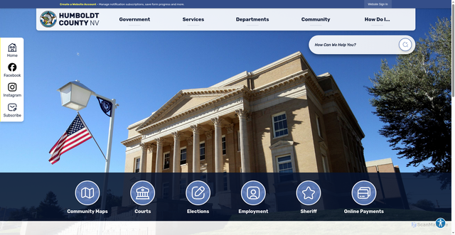 Security scan screenshot of https://humboldtcountynv.gov/