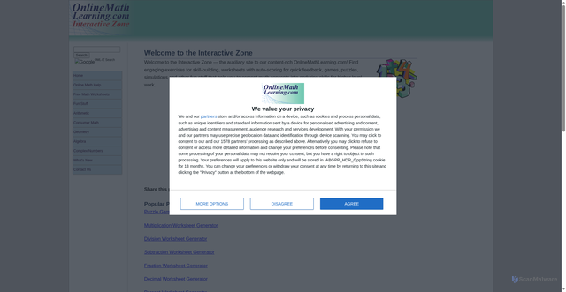 Security scan screenshot of https://www.interactive.onlinemathlearning.com