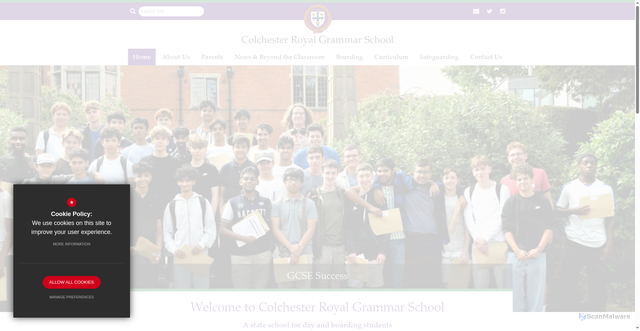 Security scan screenshot of https://www.crgs.co.uk/