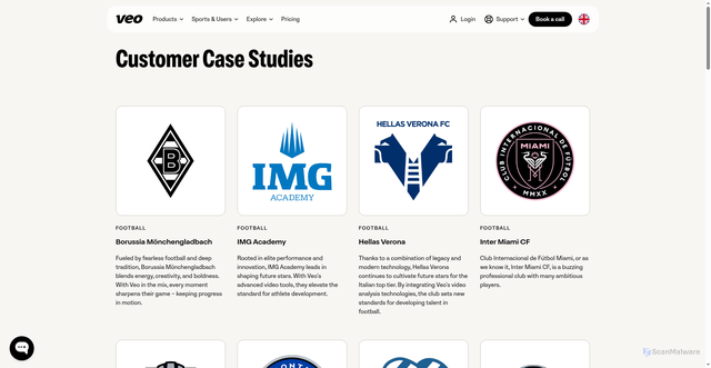 Security scan screenshot of https://www.veo.com/customer-case-studies