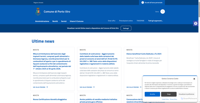 Security scan screenshot of https://comune.portoviro.ro.it/