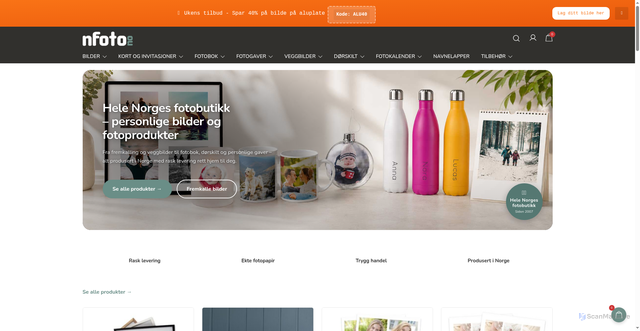 Security scan screenshot of https://nfoto.no/?utm_source=nfoto.no&utm_campaign=c512fecca2-EMAIL_CAMPAIGN_2026_07_13_08_19&utm_medium=email&utm_term=0_-c512fecca2-4832893&mc_cid=c512fecca2&mc_eid=UNIQID