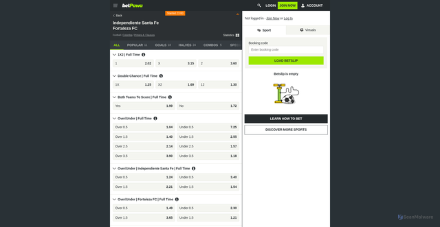 Security scan screenshot of https://www.betpawa.cm/event/31100183