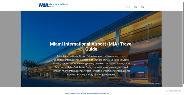 Security scan screenshot of https://miamiairport-mia.nicepage.io/