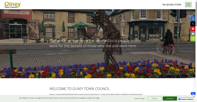 Security scan screenshot of https://www.olneytowncouncil.gov.uk/
