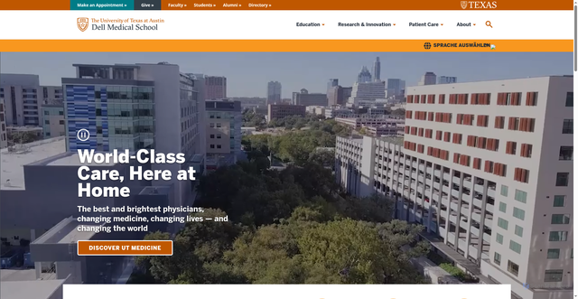 Security scan screenshot of https://dellmed.utexas.edu