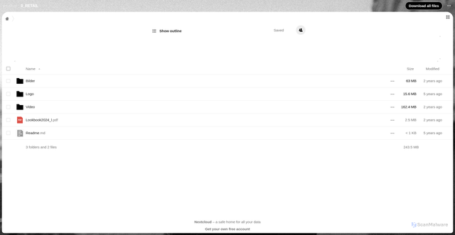 Security scan screenshot of http://retail.fremdformat.de/